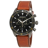 Buy Shop Movado Heritage Series 29mm Calendoplan Chronograph Black Dial Brown Leather Strap Watch For Men - 3650060 USA Online