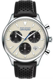 Buy Shop Movado Heritage Calendoplan Chronograph Silver Dial Black Leather Strap Watch for Men - 3650024 USA Online