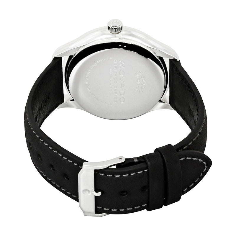 Buy Shop Movado Heritage Calendoplan White Dial Black Leather Strap Watch for Men - 3650002 USA Online