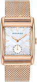 Buy Shop Movado Heritage White Mother of Pearl Dial Rose Gold Mesh Bracelet Watch For Women - 3650041 USA Online