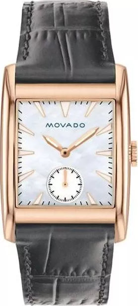 Buy Shop Movado Heritage Mother of Pearl White Dial Grey Leather Strap Watch For Women - 3650051 USA Online