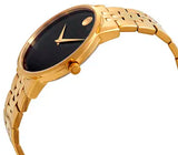 Buy Shop Movado Museum Classic Quartz Black Dial Gold Steel Strap Watch for Men - 0607203 USA Online