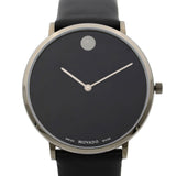 Buy Shop Movado Museum 70th Anniversary Grey Dial Grey Leather Strap Watch For Women - 0607144 USA Online