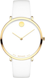 Buy Shop Movado 70th Anniversary Limited Edition White Dial White Leather Strap Watch For Women - 0607138 USA Online