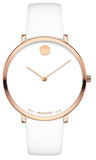 Buy Shop Movado Museum 70th Anniversary Special Edition White Dial White Leather Strap Watch For Women - 0607139 USA Online