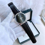 Buy Shop Movado Museum Black Dial Black Leather Strap Watch For Men - 2100002 USA Online