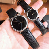 Buy Shop Movado Museum Black Dial Black Leather Strap Watch For Men - 2100002 USA Online