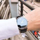 Buy Shop Movado Museum Black Dial Black Leather Strap Watch For Men - 2100002 USA Online