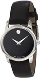 Buy Shop Movado Museum Black Dial Black Leather Strap Watch For Men - 2100002 USA Online
