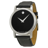 Buy Shop Movado Museum Black Dial Black Leather Strap Watch For Men - 2100002 USA Online