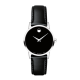 Buy Shop Movado Museum Black Dial Black Leather Strap Watch For Men - 2100002 USA Online