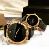 Buy Shop Movado Museum Black Dial Black Leather Strap Watch For Men - 2100005 USA Online
