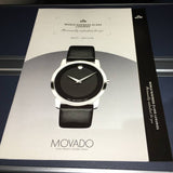 Buy Shop Movado Museum Black Dial Black Leather Strap Watch For Men - 606502 USA Online
