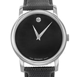 Buy Shop Movado Museum Black Dial Black Leather Strap Watch For Women - 2100004 USA Online