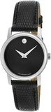 Buy Shop Movado Museum Black Dial Black Leather Strap Watch For Women - 2100004 USA Online