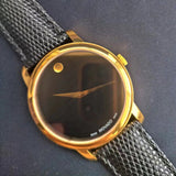 Buy Shop Movado Museum Black Dial Black Leather Strap Watch For Women - 2100006 USA Online