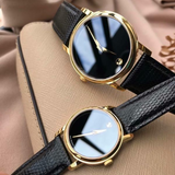 Buy Shop Movado Museum Black Dial Black Leather Strap Watch For Women - 2100006 USA Online