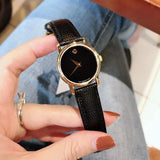 Buy Shop Movado Museum Black Dial Black Leather Strap Watch For Women - 2100006 USA Online