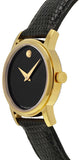 Buy Shop Movado Museum Black Dial Black Leather Strap Watch For Women - 2100006 USA Online