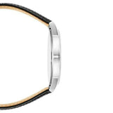 Buy Shop Movado Museum Blue Dial Black Leather Strap Watch For Men - 2100009 USA Online