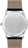 Buy Shop Movado Museum Blue Dial Black Leather Strap Watch For Men - 607013 USA Online