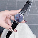 Buy Shop Movado Museum Blue Dial Black Leather Strap Watch For Women - 2100010 USA Online