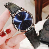Buy Shop Movado Museum Blue Dial Black Leather Strap Watch For Women - 2100010 USA Online