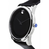 Buy Shop Movado Museum Black Dial Black Leather Strap Watch For Men - 606502 USA Online