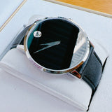 Buy Shop Movado Museum Classic Black Dial Black Leather Strap Watch for Men - 0607194 USA Online