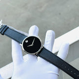 Buy Shop Movado Museum Classic Black Dial Black Leather Strap Watch for Men - 0607194 USA Online