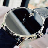 Buy Shop Movado Museum Classic Black Dial Black Leather Strap Watch for Men - 0607194 USA Online