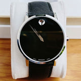 Buy Shop Movado Museum Classic Black Dial Black Leather Strap Watch for Men - 0607194 USA Online