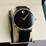 Buy Shop Movado Museum Classic Black Dial Black Leather Strap Watch for Men - 0607194 USA Online