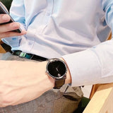 Buy Shop Movado Museum Classic Black Dial Black Leather Strap Watch for Men - 0607194 USA Online