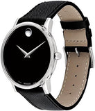 Buy Shop Movado Museum Classic Black Dial Black Leather Strap Watch for Men - 0607194 USA Online