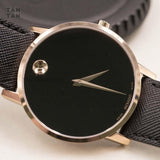Buy Shop Movado Museum Classic Black Dial Black Leather Strap Watch for Men - 0607196 USA Online