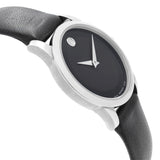 Buy Shop Movado Museum Classic Black Dial Black Leather Strap Watch For Women - 0606503 USA Online