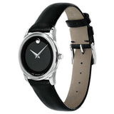 Buy Shop Movado Museum Classic Black Dial Black Leather Strap Watch For Women - 0606503 USA Online
