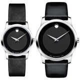 Buy Shop Movado Museum Classic Black Dial Black Leather Strap Watch For Women - 0606503 USA Online