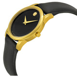 Buy Shop Movado Museum Classic Black Dial Black Leather Strap Watch For Women - 0606877 USA Online