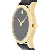 Buy Shop Movado Museum Classic Black Dial Black Leather Strap Watch For Women - 0606877 USA Online