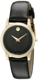 Buy Shop Movado Museum Classic Black Dial Black Leather Strap Watch For Women - 0606877 USA Online