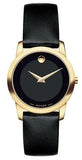 Buy Shop Movado Museum Classic Black Dial Black Leather Strap Watch For Women - 0606877 USA Online