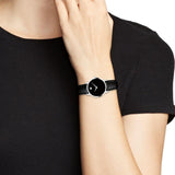 Buy Shop Movado Museum Classic Black Dial Black Leather Strap Watch For Women - 0607015 USA Online