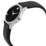 Buy Shop Movado Museum Classic Black Dial Black Leather Strap Watch For Women - 0607015 USA Online