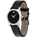 Buy Shop Movado Museum Classic Black Dial Black Leather Strap Watch For Women - 0607015 USA Online