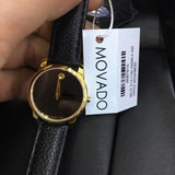 Buy Shop Movado Museum Classic Black Dial Black Leather Strap Watch For Women - 0607016 USA Online