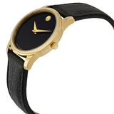 Buy Shop Movado Museum Classic Black Dial Black Leather Strap Watch For Women - 0607016 USA Online