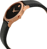 Buy Shop Movado Museum Classic Black Dial Black Leather Strap Watch For Women - 607061 USA Online