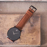 Buy Shop Movado Museum Classic Black Dial Brown Leather Strap Watch for Men - 0607198 USA Online